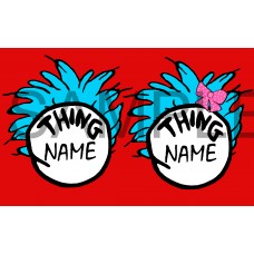 Thing 1 Thing 2 iron on transfer, Cat in the Hat iron on transfer,(8) Thing 1 Thing 2 iron on transfer, Cat in the Hat iron on transfer,(8)